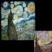 p38 copia de La Noche Estrellada de Van Gogh leo sobre lienzo 2001